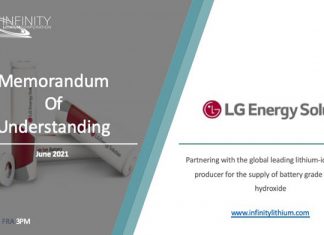 Infinity Lithium firma un acuerdo de suministro con LG Energy Solution