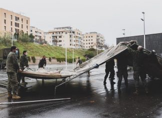 Una carpa del Ejército de Tierra resguardará a los que acudan a los cribados en Mérida El Ejército de Tierra resguardará a los que acudan a los cribados en Mérida