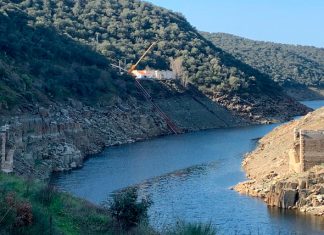 Primer paso para el nuevo abastecimiento de agua de Cáceres Bombeo Almonte. Abastecimiento de agua de Cáceres