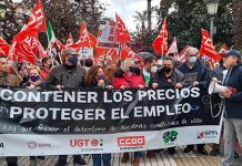 Protestas en Badajoz para limitar el precio de la luz y el gas