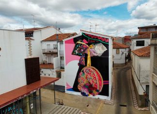 La gorra de Montehermoso brilla en un mural