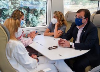 Primer viaje del tren de altas prestaciones de Extremadura Primer viaje del tren de altas prestaciones de Extremadura