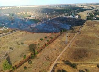 Estabilizado el incendio en Badajoz y desactivado el nivel 1 de peligrosidad Estabilizado el incendio en Badajoz y desactivado el nivel 1 de peligrosidad