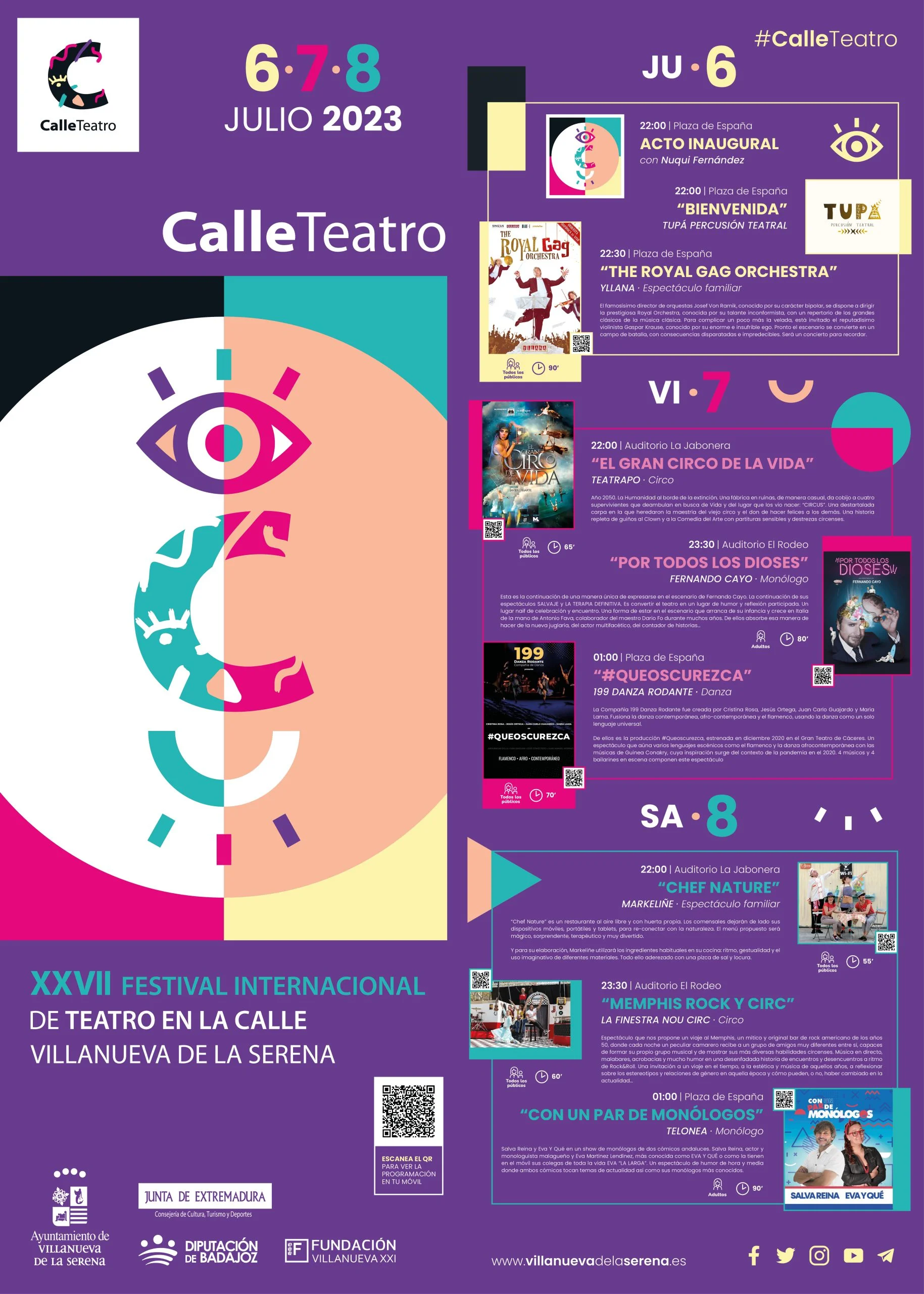 Cartel XXVII Festival de teatro en la calle 'Calleteatro'
