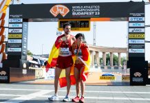 Álvaro Martín y María Pérez, campeones del mundo de 35km marcha