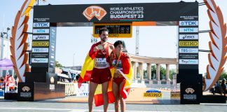 Álvaro Martín y María Pérez, campeones del mundo de 35km marcha
