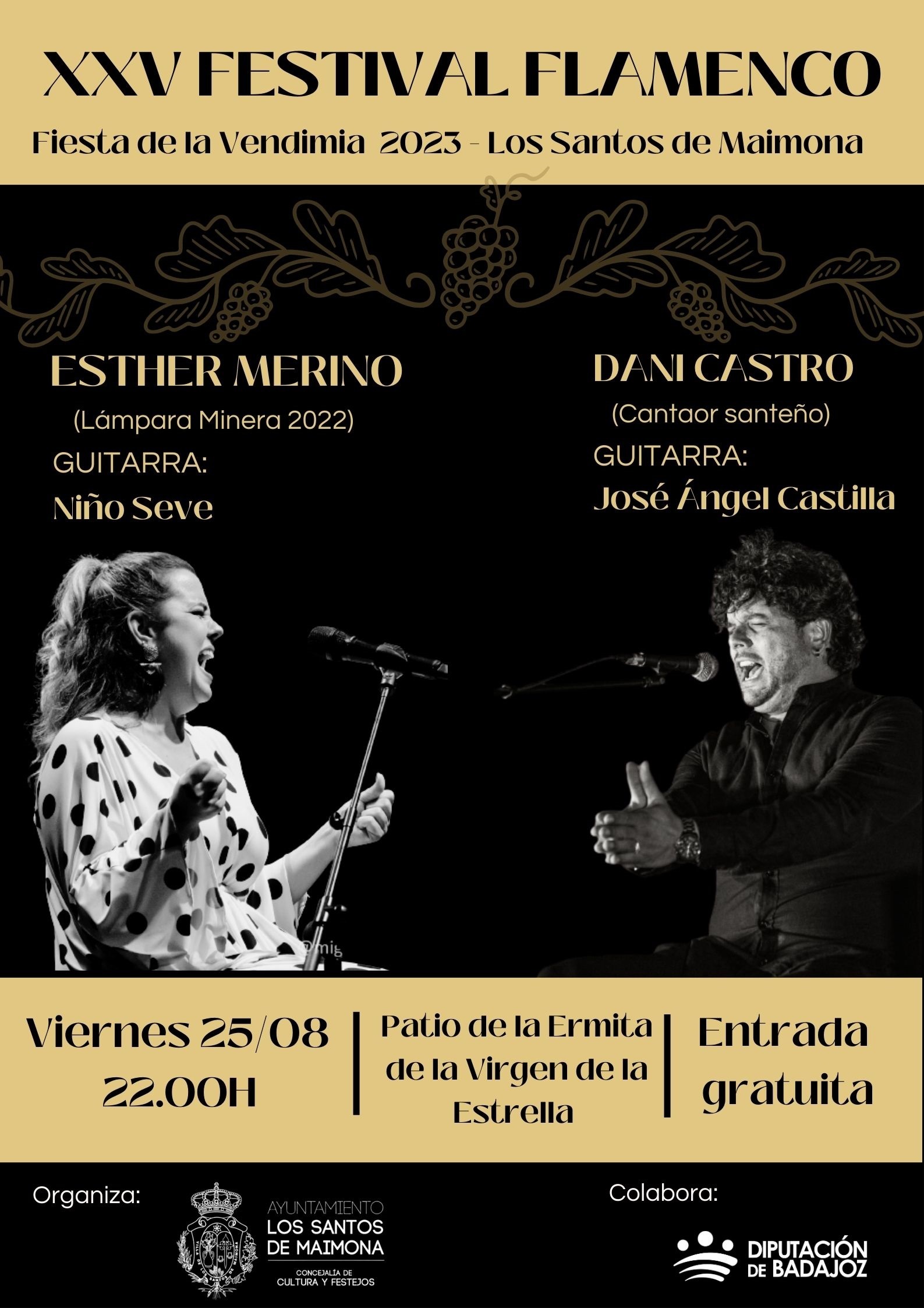 Cartel del XXV Festival Flamenco de Los Santos de Maimona