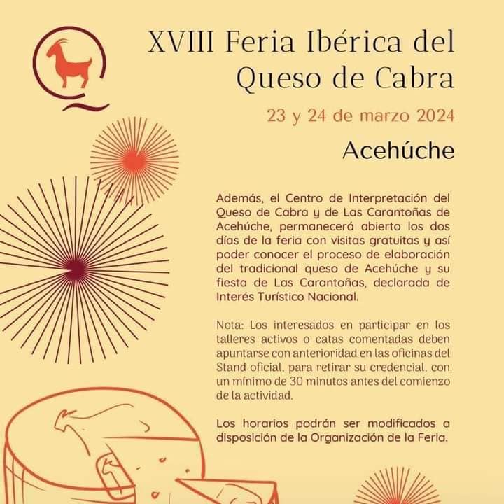 Centro de Interpretación del Queso de Cabra XVIII Feria Ibérica del Queso de Cabra