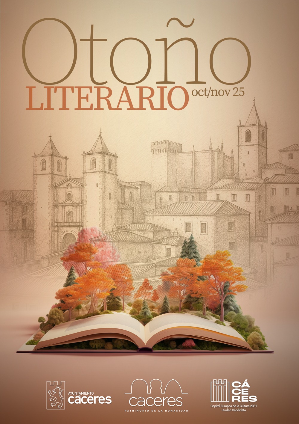 Cartel VI Otoño Literario de Cáceres
