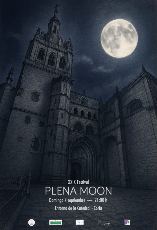 Cartel del Festival Plena Moon en Coria