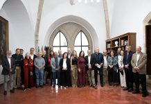 Autoridades y miembros del jurado de los Certámenes Literarios de la Diputación de Cáceres, que se han fallado este jueves