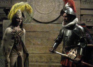 Réplica de Cera de Moctezuma y Hernán Cortes. Museo de Cera, Madrid.
