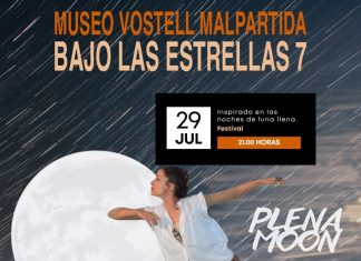 Plena Moon ilumina el Museo Vostell Malpartida con una noche de arte, naturaleza y creatividad bajo la luna llena Cartel del festival Plena Moon que se celebra el 29 de julio en el Museo Vostell Malpartida dentro del ciclo 'Bajo las estrellas'.