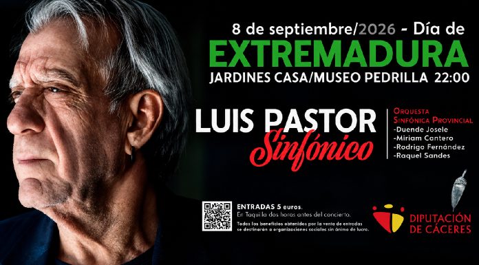 La Diputación de Cáceres celebra el Día de Extremadura con un concierto de Luis Pastor y la Banda Sinfónica Provincial