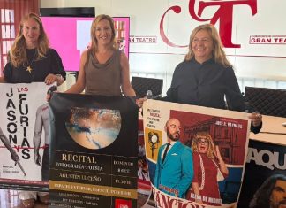 Teatro, música y magia: la nueva temporada del Gran Teatro de Cáceres La directora del Cemart, Amparo Jiménez; la diputada provincial Elísabeth Martín, y la directora del Gran Teatro, Marisa Caldera, en la presentación de la programación del Gran Teatro hasta diciembre
