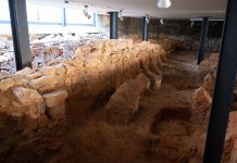 El Palacio de Mayoralgo abre sus restos romanos este fin de semana Restos romano en el Palacio de Mayoralgo de Cáceres